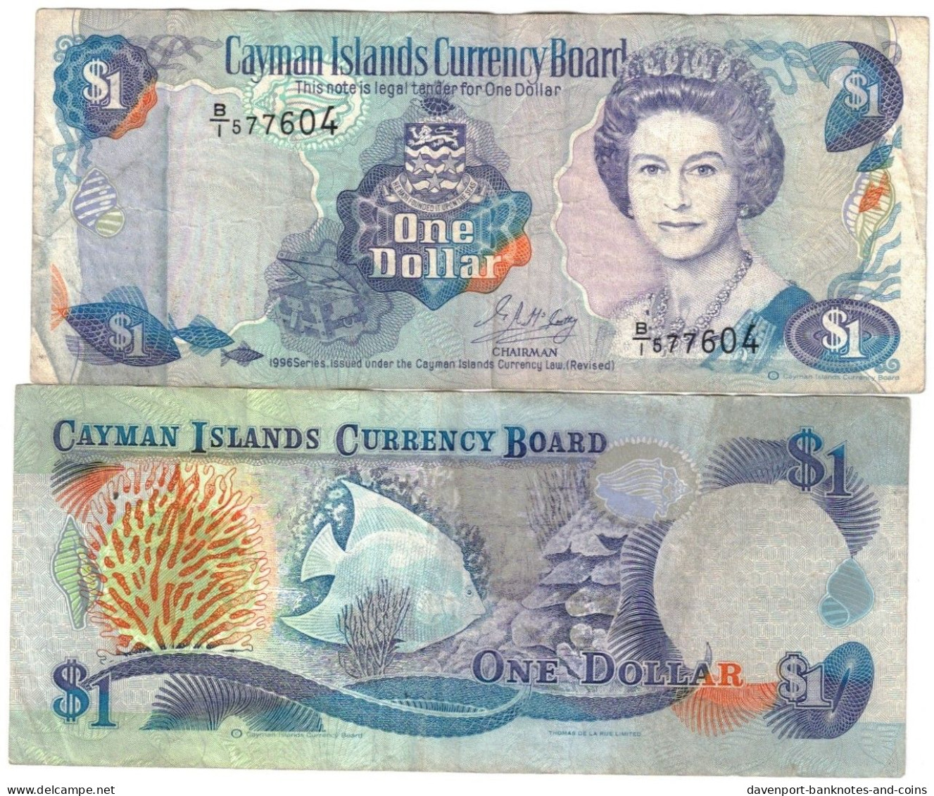 Cayman Islands 1 Dollar 1996 F/VF - Kaimaninseln