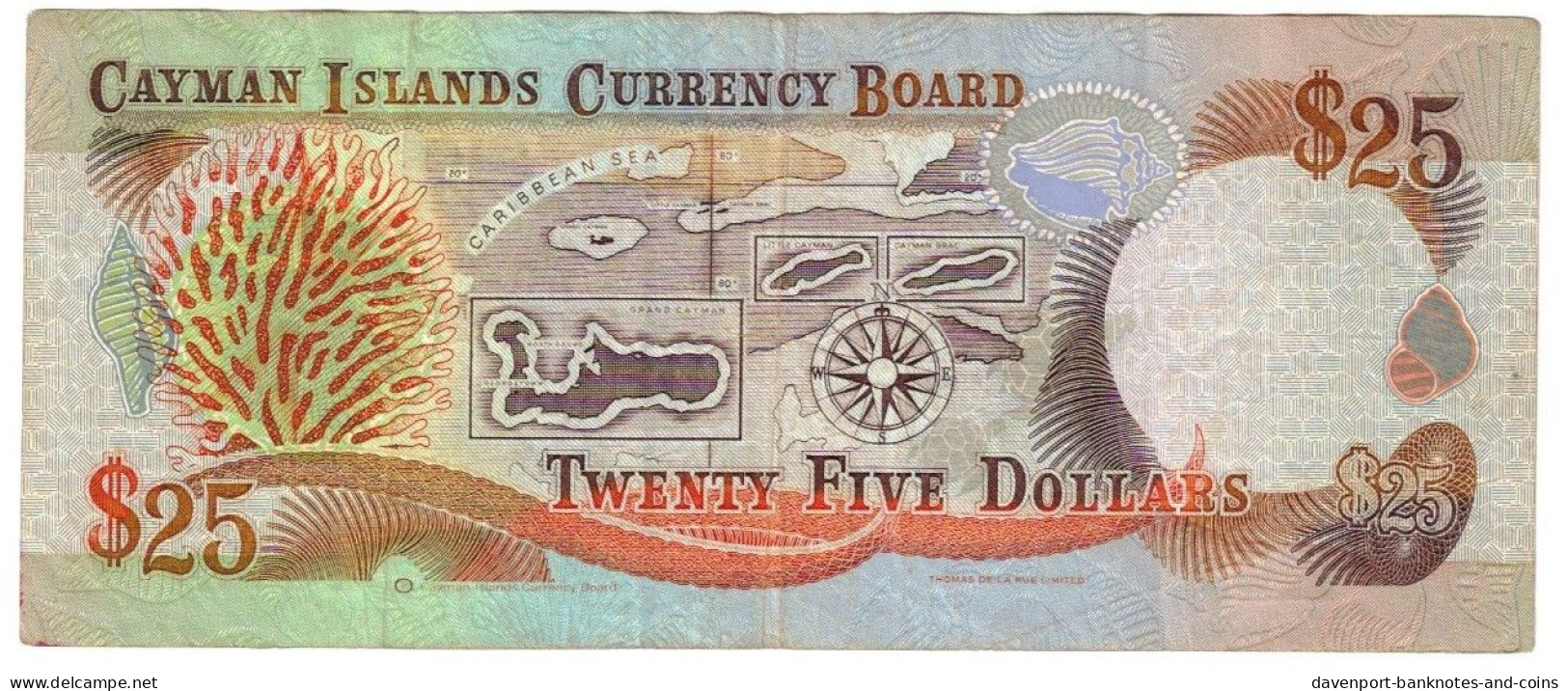 Cayman Islands 25 Dollars 1996 VF - Cayman Islands