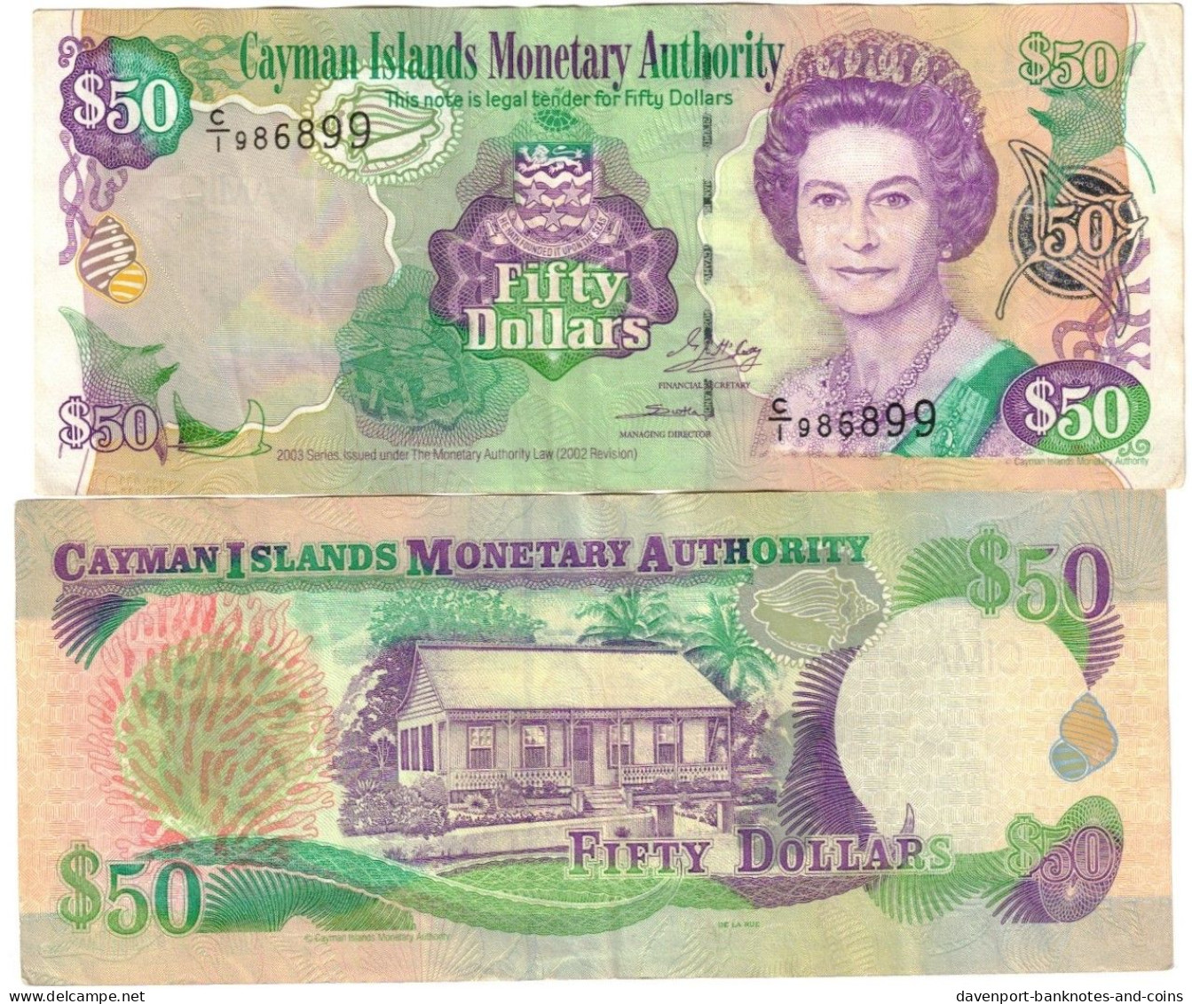 Cayman Islands 50 Dollars 2003 VF - Kaimaninseln