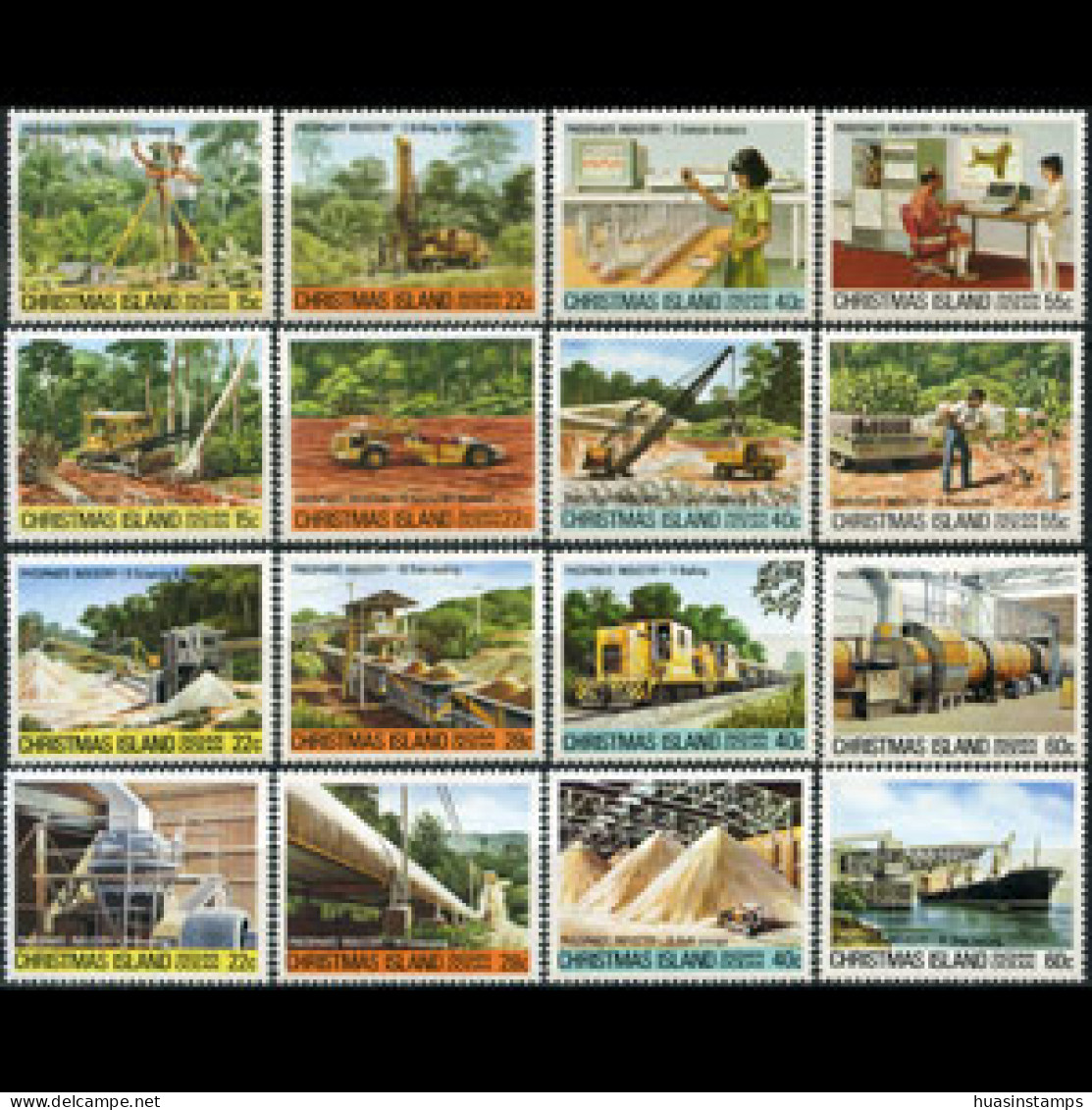 CHRISTMAS IS. 1980 - #95-110 Phosphate Mining Set Of 16 MNH - Christmas Island