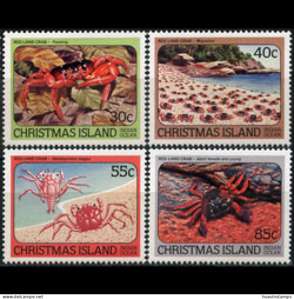 CHRISTMAS IS. 1984 - #148-51 Red Land Crabs Set Of 4 MNH - Christmas Island