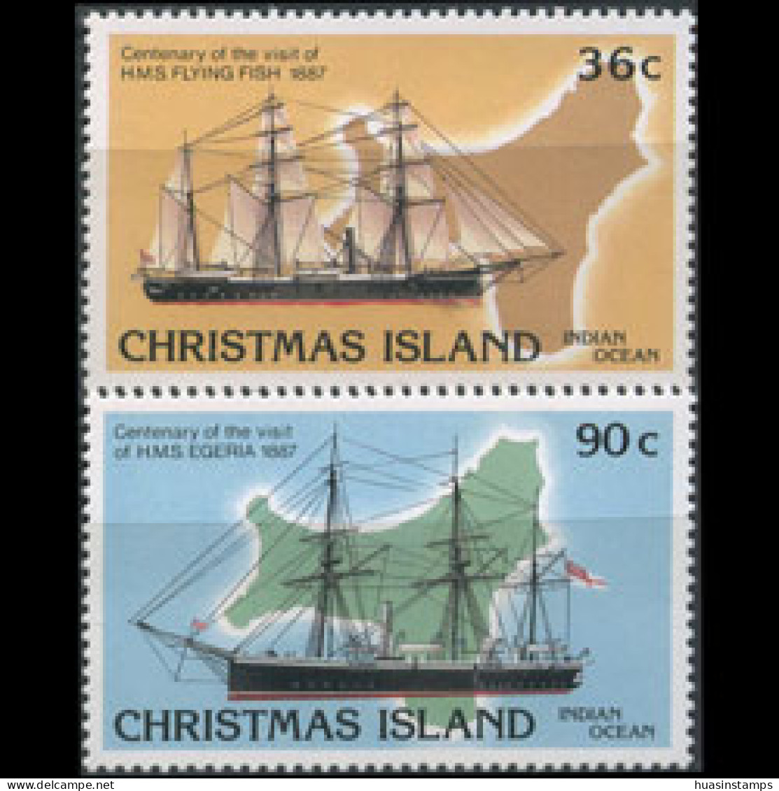 CHRISTMAS IS. 1987 - #194-5 Visiting Ships Set Of 2 MNH - Christmas Island