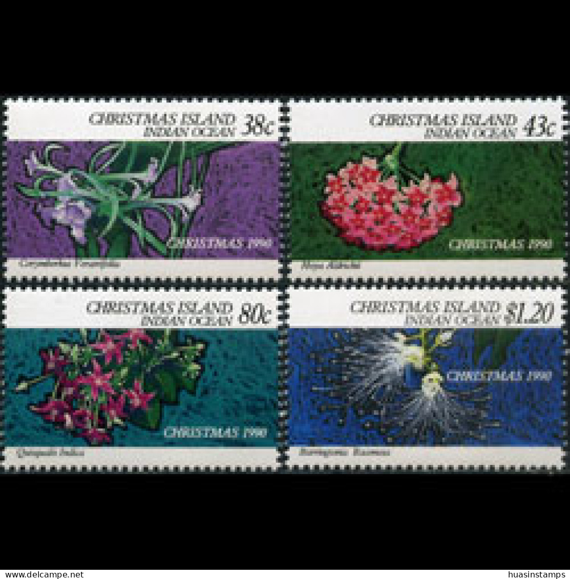 CHRISTMAS IS. 1990 - #294-7 Christmas-FLowers Set Of 4 MNH - Christmas Island