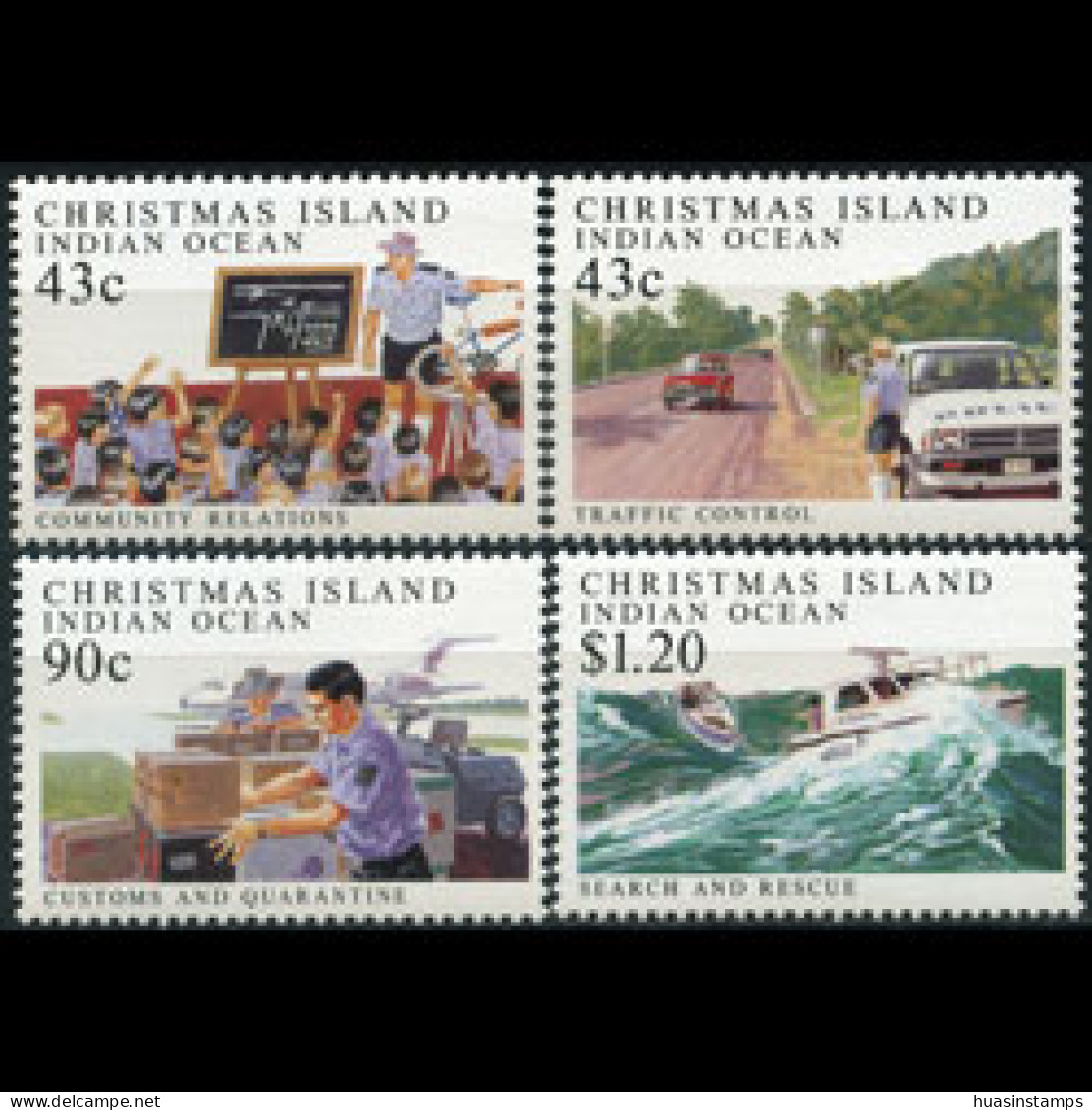 CHRISTMAS IS. 1991 - Scott# 303-6 Police Force Set Of 4 MNH - Christmas Island