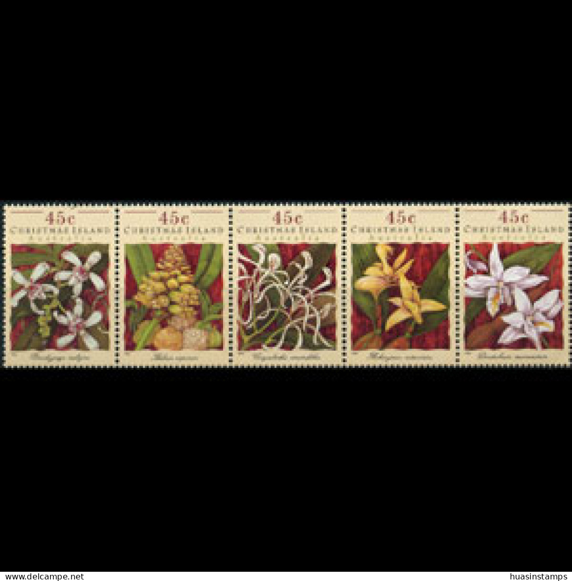 CHRISTMAS IS. 1994 - Scott# 363 Orchids Set Of 5 MNH - Christmas Island