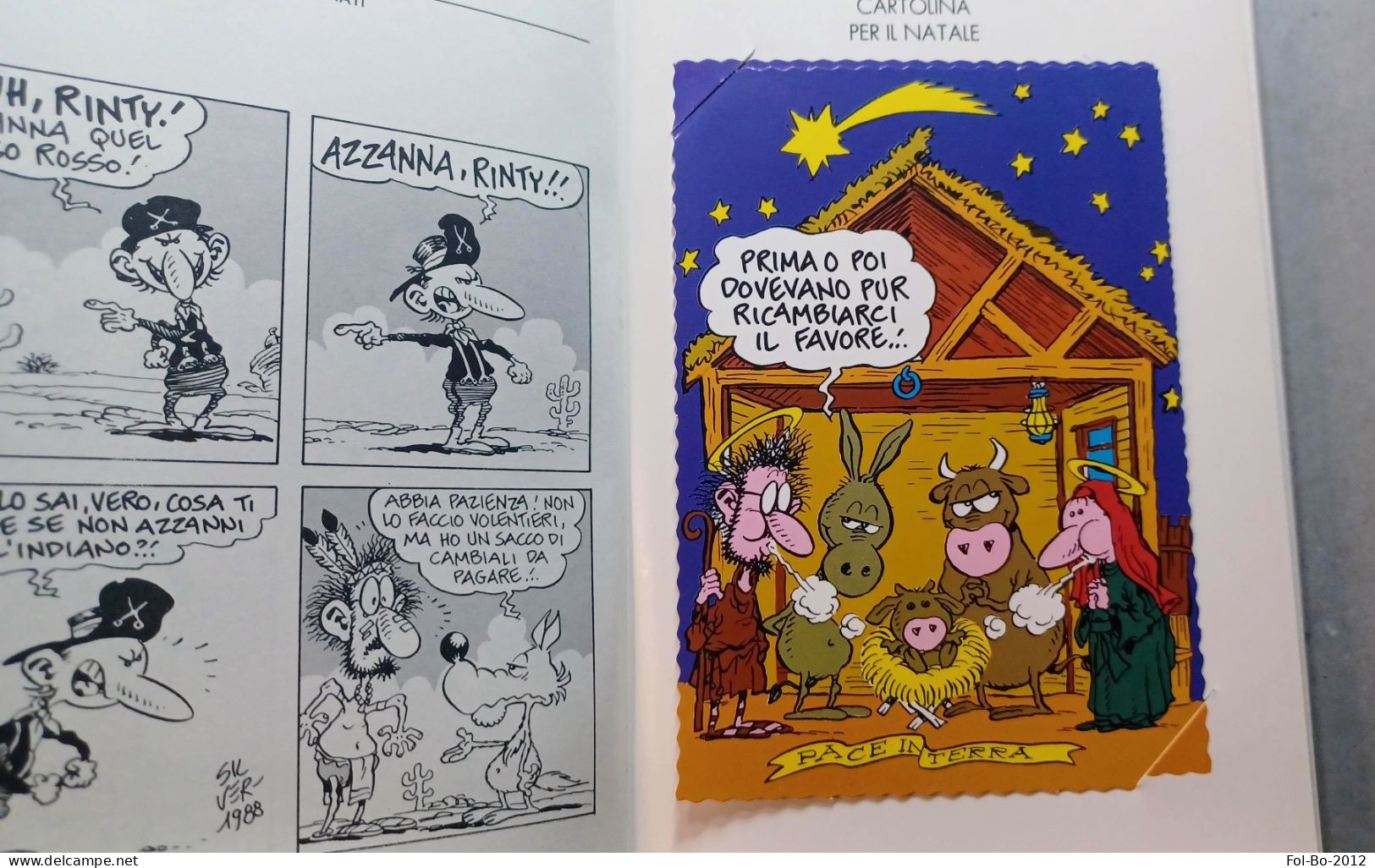 Zuzzurro e Gaspare disegni di Silver completa delle 7 cartoline rizzoli 1988 prima edizione Raro