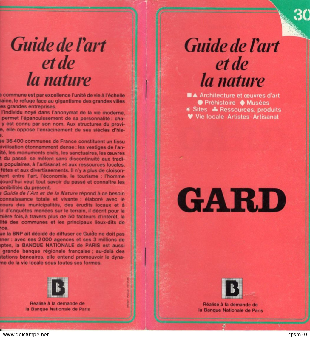 Livre 30 - Guide De L'art Et De La Nature, Tous Villes/villages Du Gard, 72 Pages 1980 - Languedoc-Roussillon