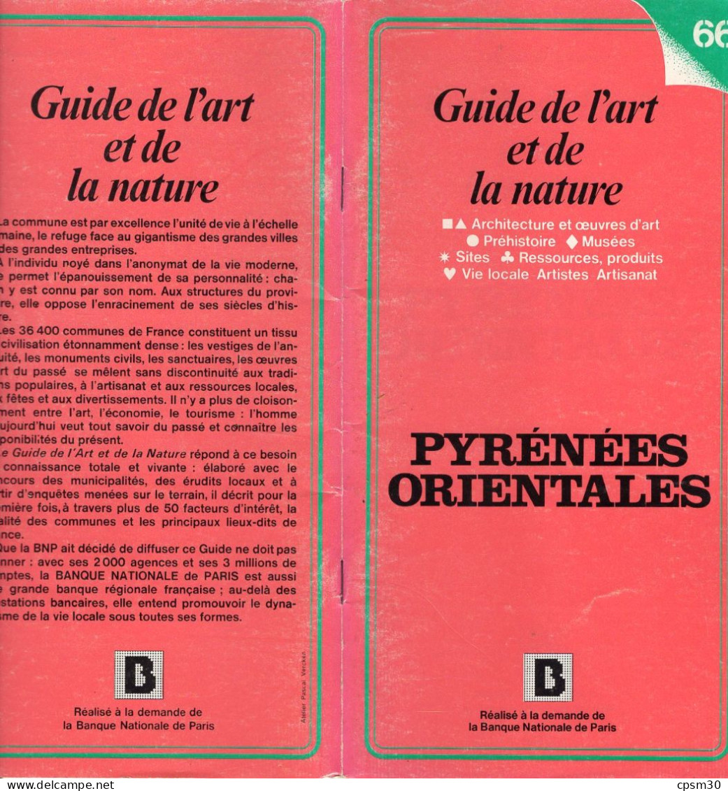 Livre 66 - Guide De L'art Et De La Nature, Tous Villes/villages Pyrénées Orientales, 48 Pages 1980 - Languedoc-Roussillon