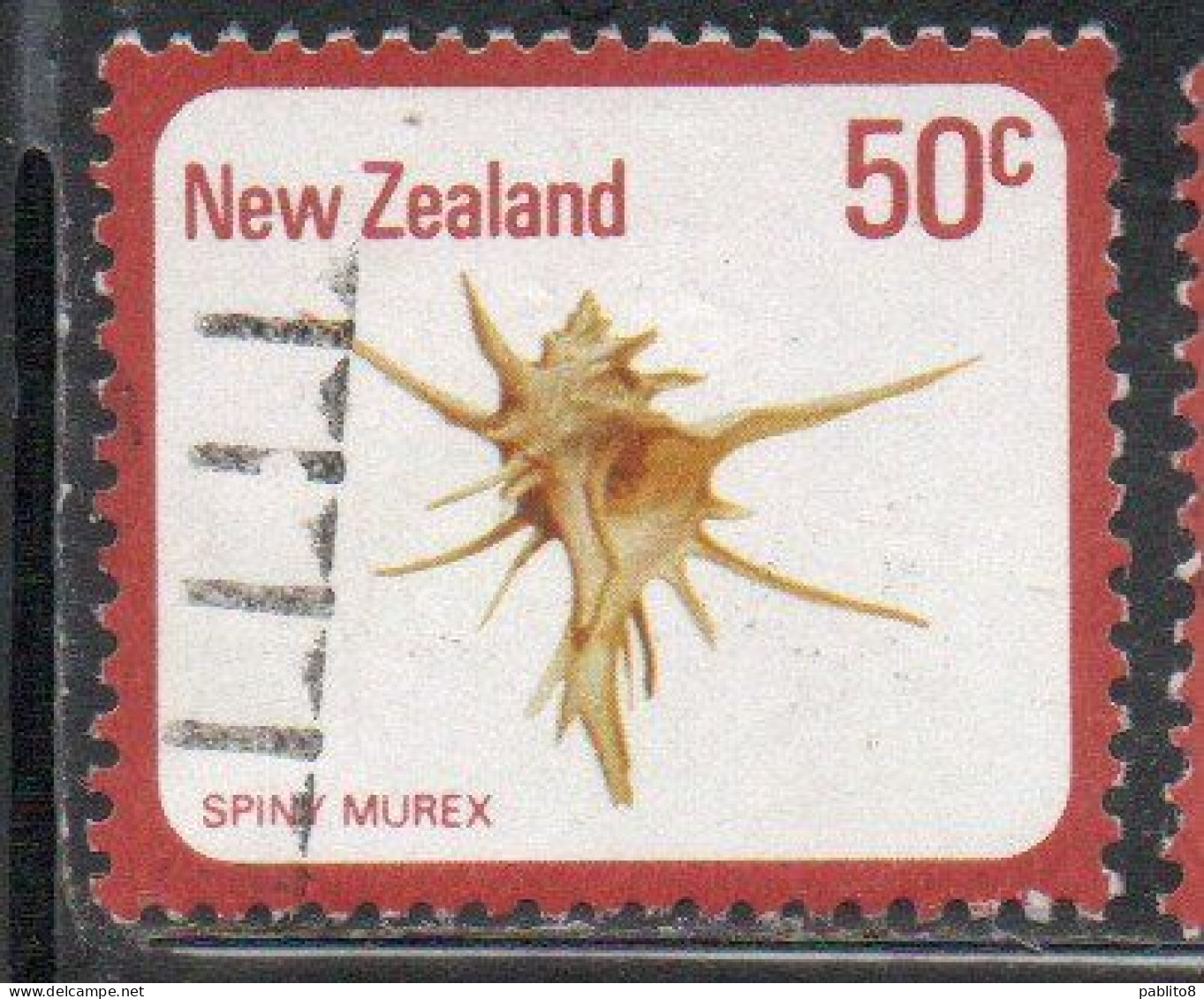 NEW ZEALAND NUOVA ZELANDA 1978 SHELLS SPINY MUREX POIRIERIA ZELANDICA 50c USED USATO OBLITERE' - Used Stamps