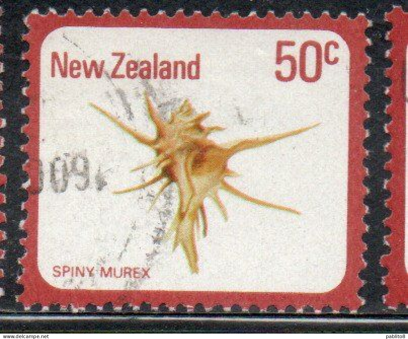 NEW ZEALAND NUOVA ZELANDA 1978 SHELLS SPINY MUREX POIRIERIA ZELANDICA 50c USED USATO OBLITERE' - Used Stamps