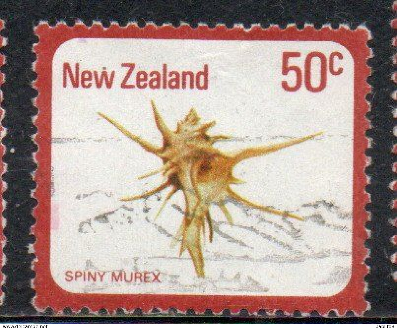 NEW ZEALAND NUOVA ZELANDA 1978 SHELLS SPINY MUREX POIRIERIA ZELANDICA 50c USED USATO OBLITERE' - Oblitérés