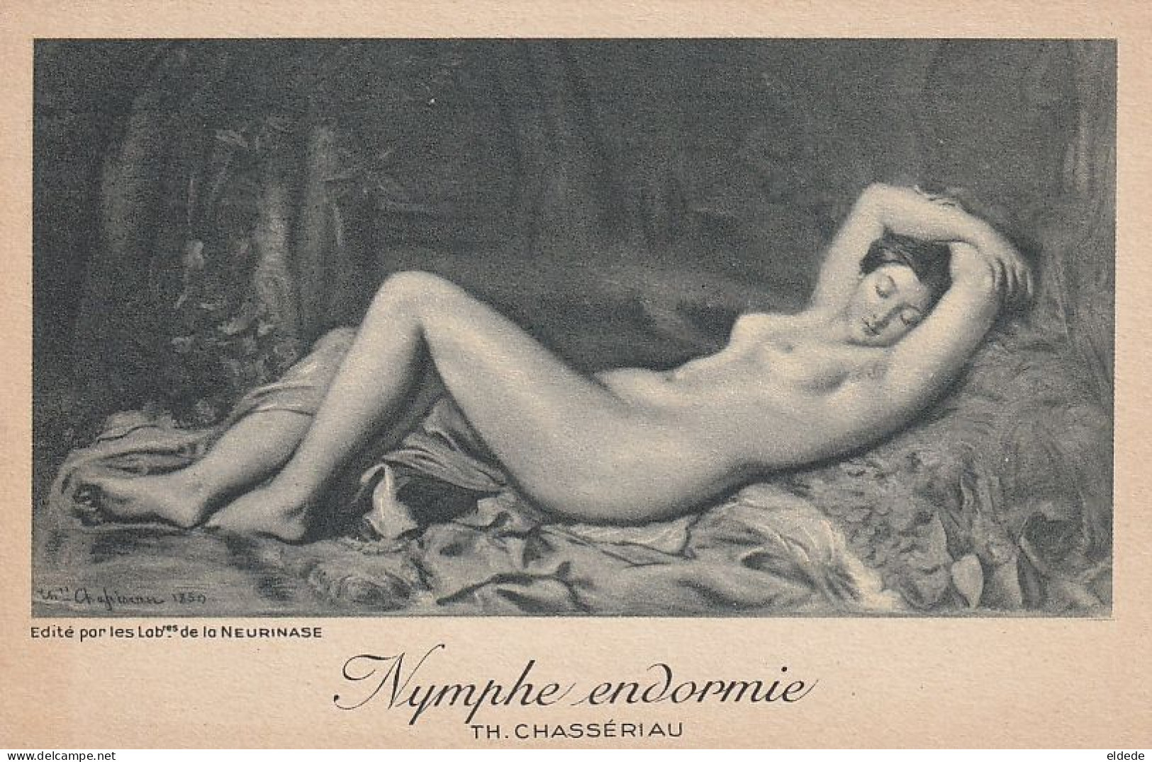 Nymphe Endormie Muchacha Desnuda Pintada Por Theodore Chassériau Nacido El Limon De Samana . - Dominikanische Rep.