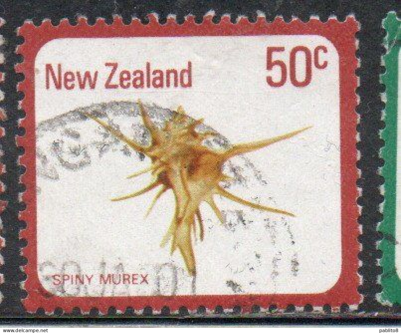 NEW ZEALAND NUOVA ZELANDA 1978 SHELLS SPINY MUREX POIRIERIA ZELANDICA 50c USED USATO OBLITERE' - Oblitérés