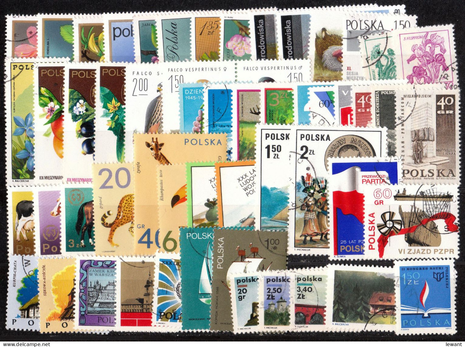 Mix - 55 Used Stamps - Each Different (2) - Collections