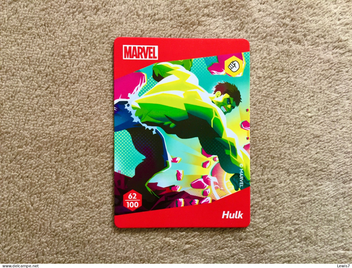 MARVEL DISNEY Card - HULK - Marvel