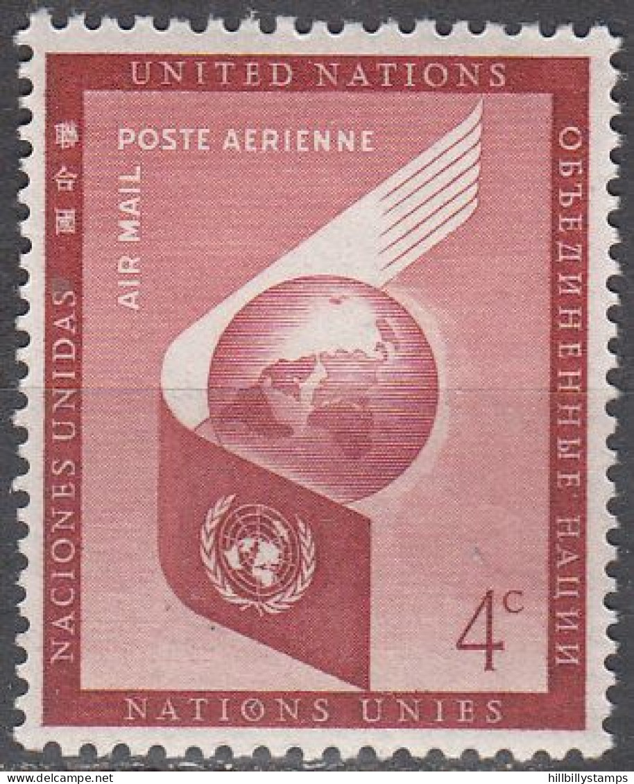 UNITED NATIONS-NY   SCOTT NO C5   MNH    YEAR  1951 - Poste Aérienne