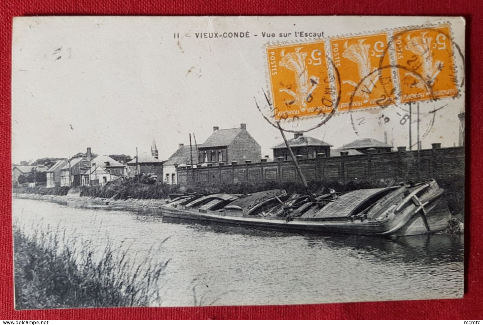 CPA - Vieux Condé - Vue Sur L'Escaut  ( Péniche ) - Vieux Conde