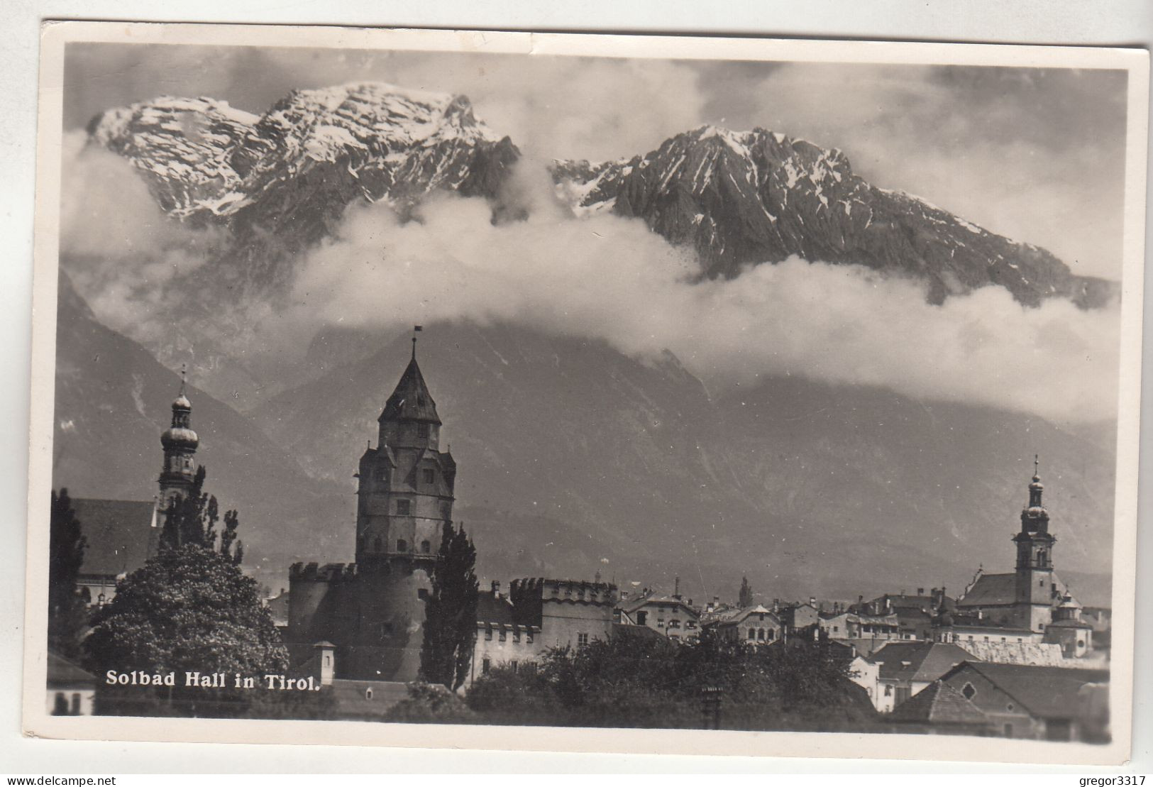 D3884) Solbad HALL In TIROL - Blick Richtung Berge Mit Wolken 1942 - Hall In Tirol