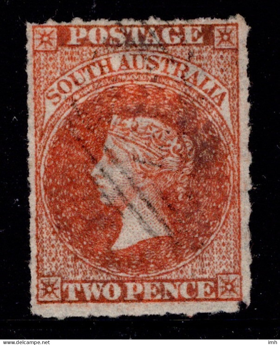 1860-69  SG24a 2d Pale Red W2 Second Rouletted Issue  £4.00 - Usati