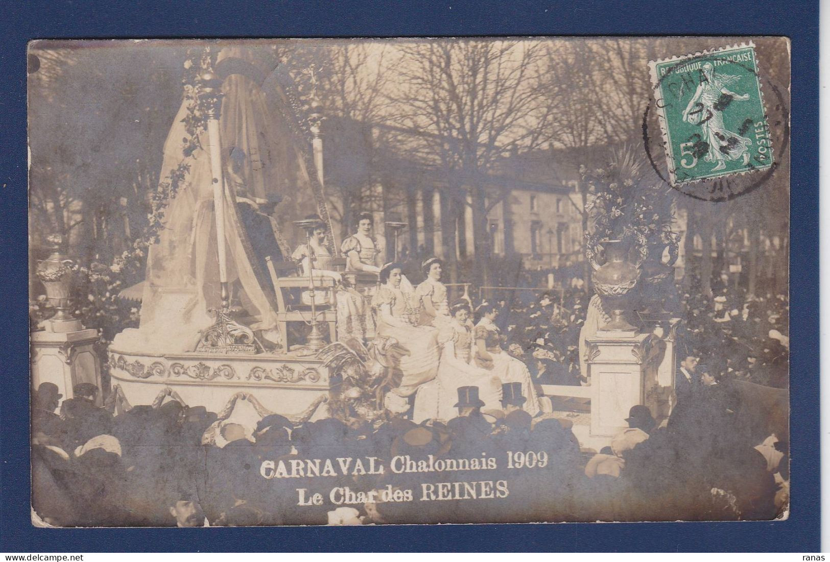 CPA [71] Saône Et Loire > Chalon Sur Saone Carte Photo Carnaval 1909 Circulée - Chalon Sur Saone