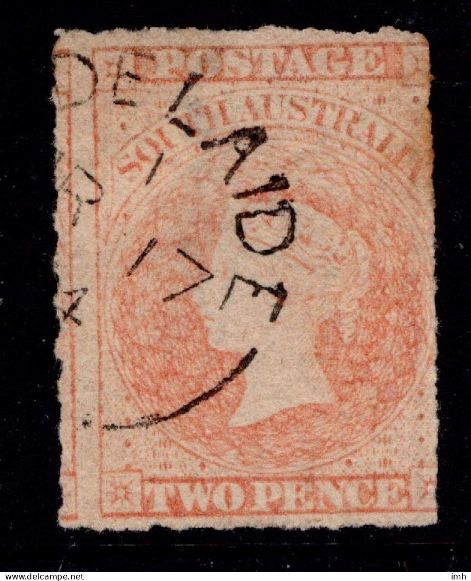 860-69  SG25 2d Pale Vermilion W2 Second Roulet (#2) £4.75 - Oblitérés