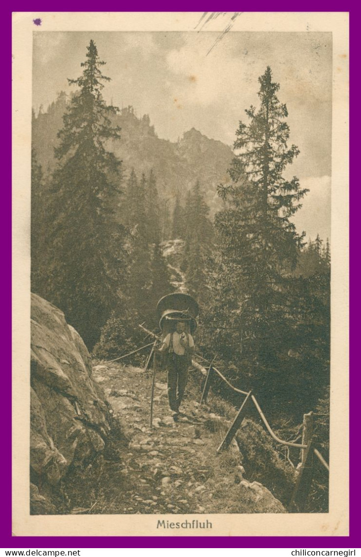 * ERLENBACH - MIESCHFLUH - MIESCHFLUE - Porteur - Alpiniste - Escalade - Photo EYMANN - 1917 - Erlenbach Im Simmental