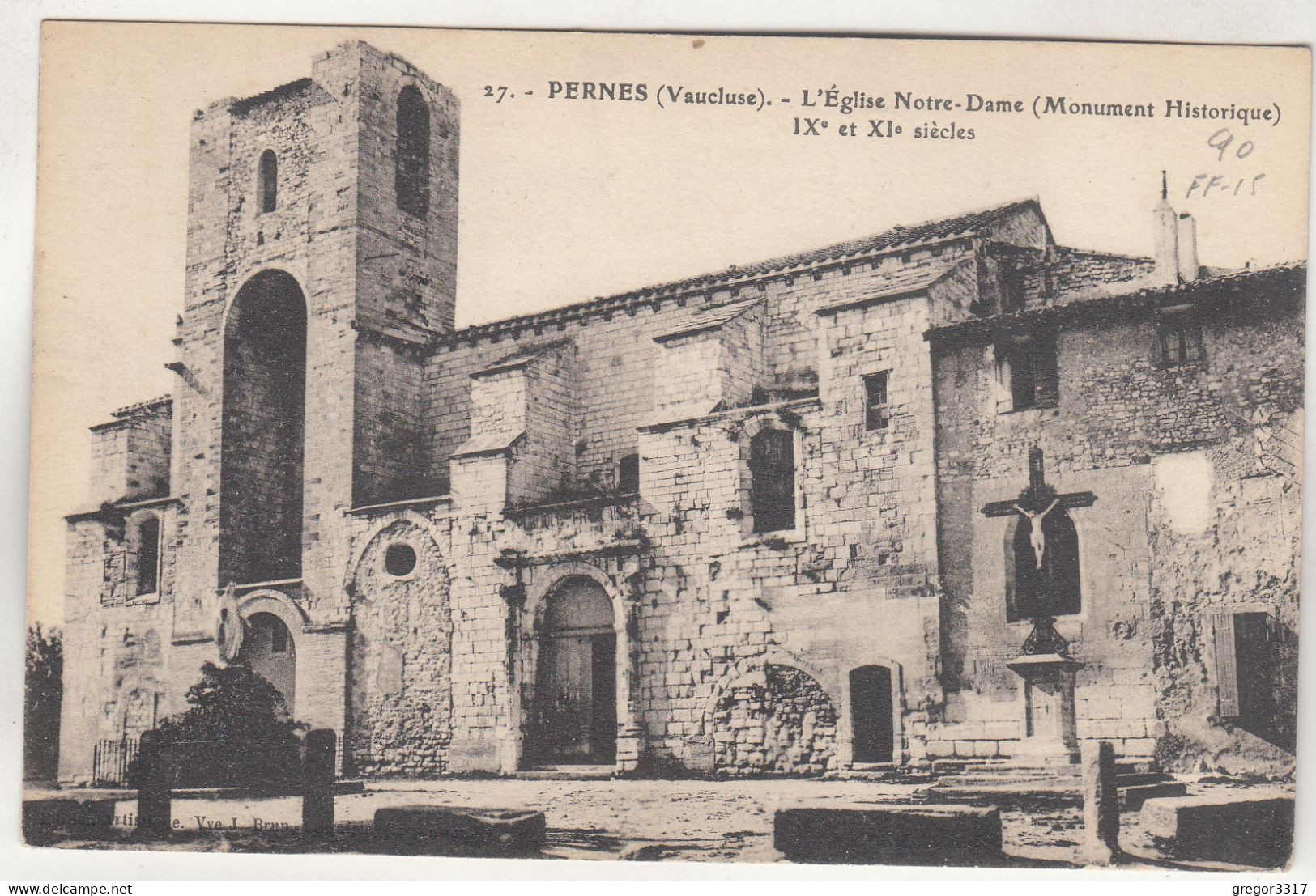 D3898) PERNES - Vaucluse - L` Eglise Notre Dame - Monument Historique OLD !! - Pernes Les Fontaines