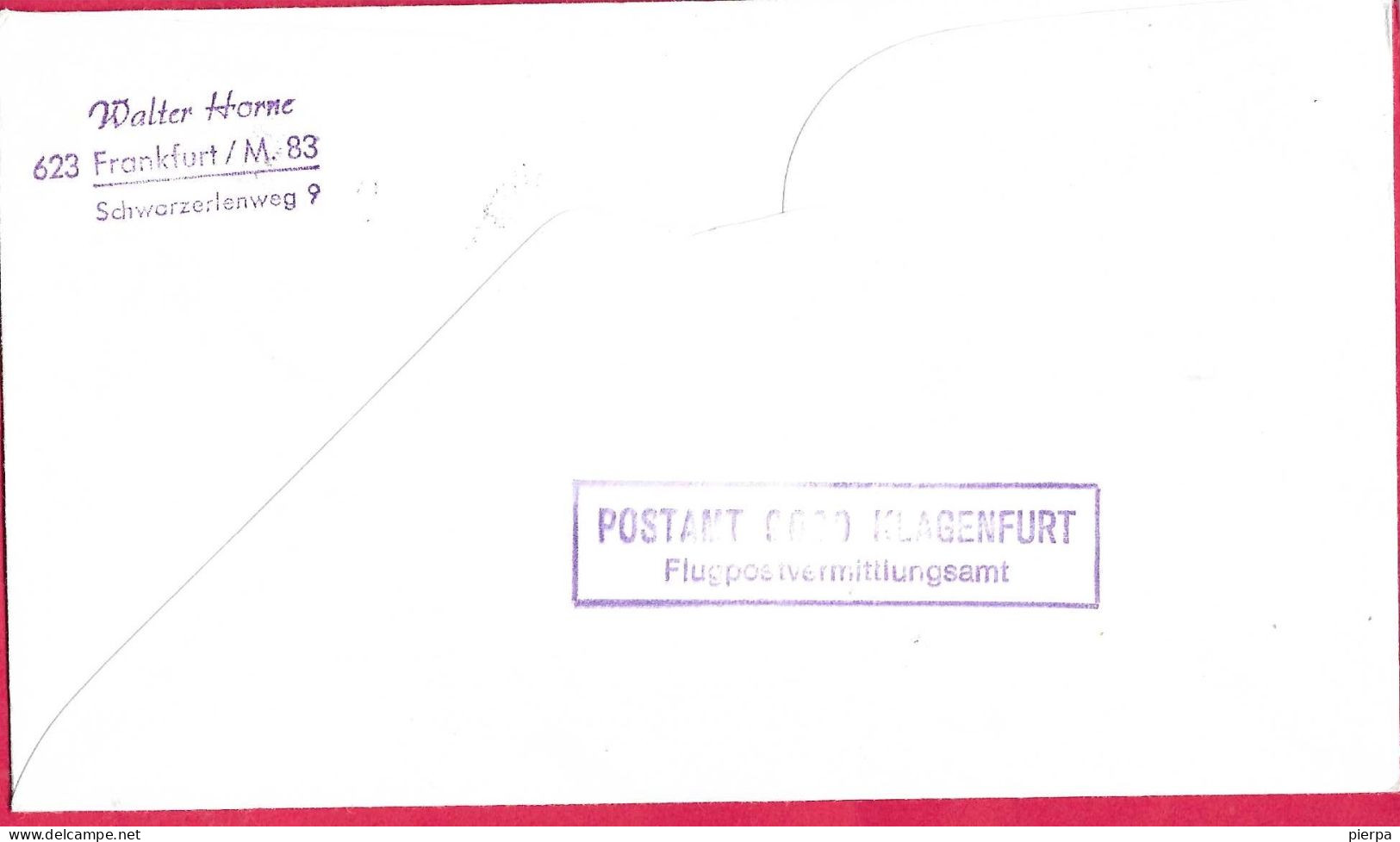 AUSTRIA - ERSTFLUG AUA MIT DC-9 FROM KLAGENFURT TO FRANKFURT *20.12.69* ON OFFICIAL COVER - Erst- U. Sonderflugbriefe