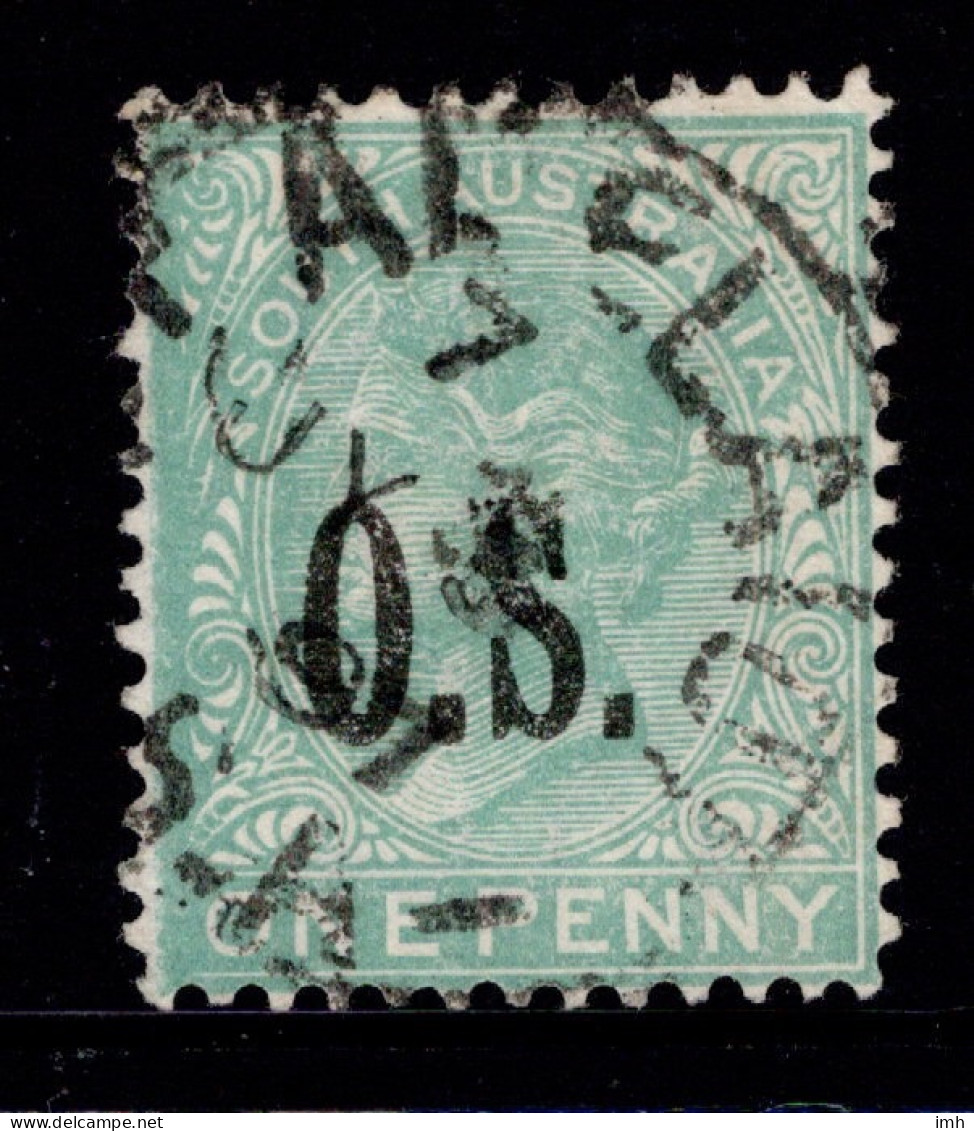 1891-96 Official SG 058 1d Green  Type O2 W13 P13 (#1) £1.00 - Gebruikt