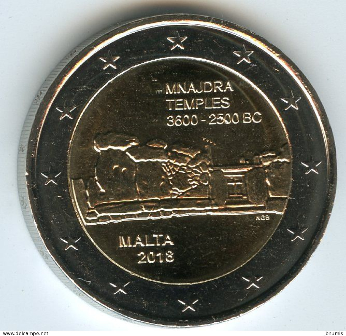 Malte Malta 2 Euro 2018 Temples Ta Hagrat UNC - Malte