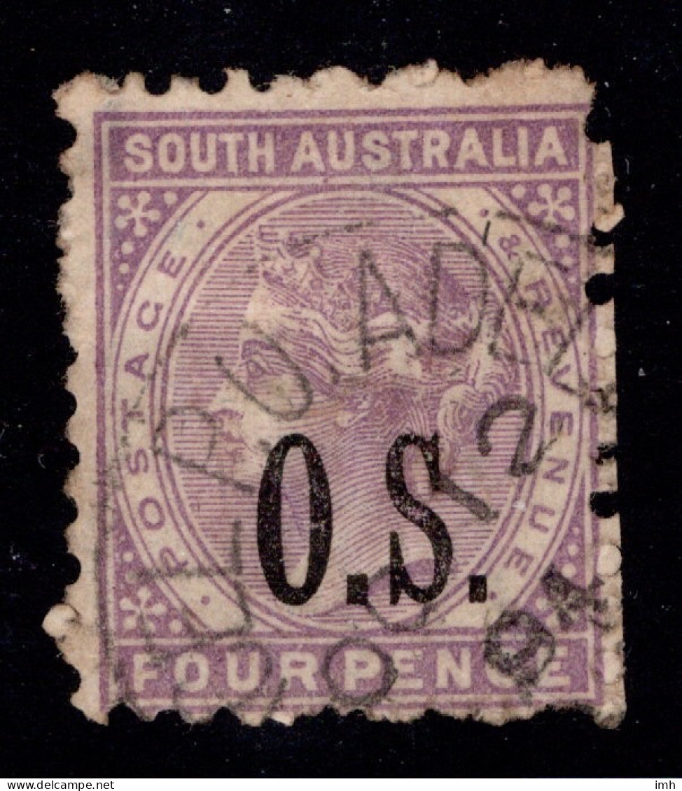 1891-96 Official SG 061 4d Pale Violet Type O2 W13 P10 (#1) £1.00 - Oblitérés