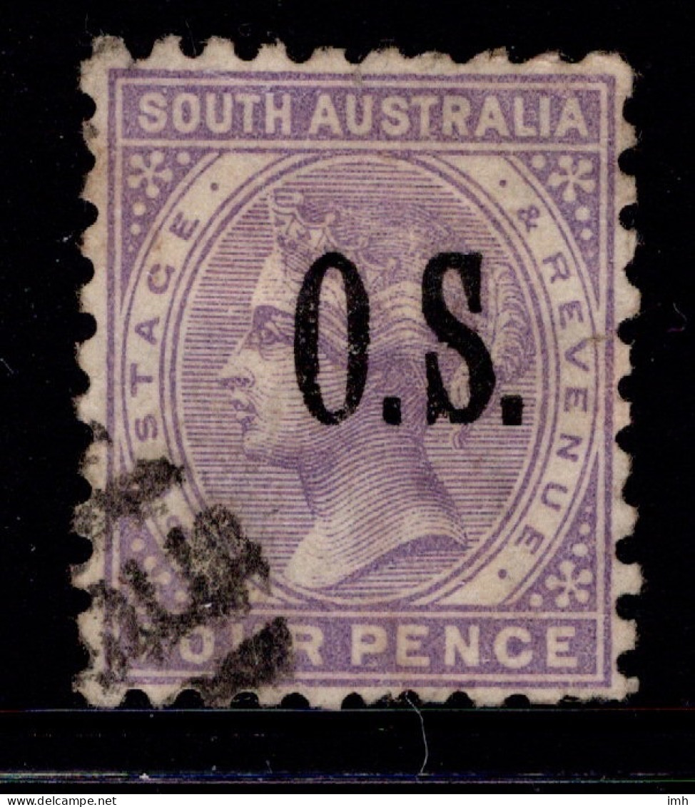 1891-96 Official SG 061 4d Pale Violet Type O2 W13 P10 (#2) £1.00 - Gebruikt