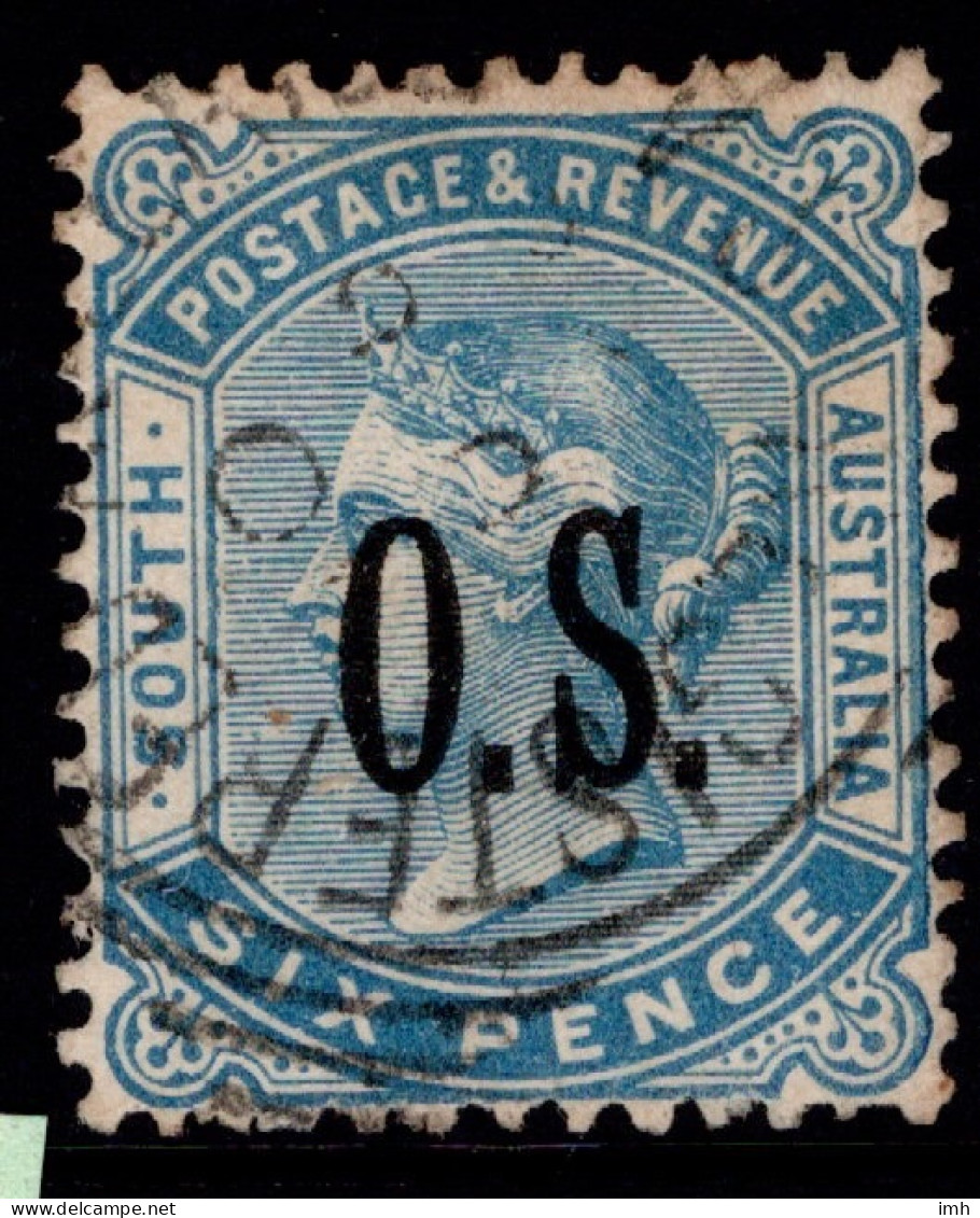 1891-96 Official SG 062 6d Blue Type O2 W13 P10 £2.50 - Oblitérés