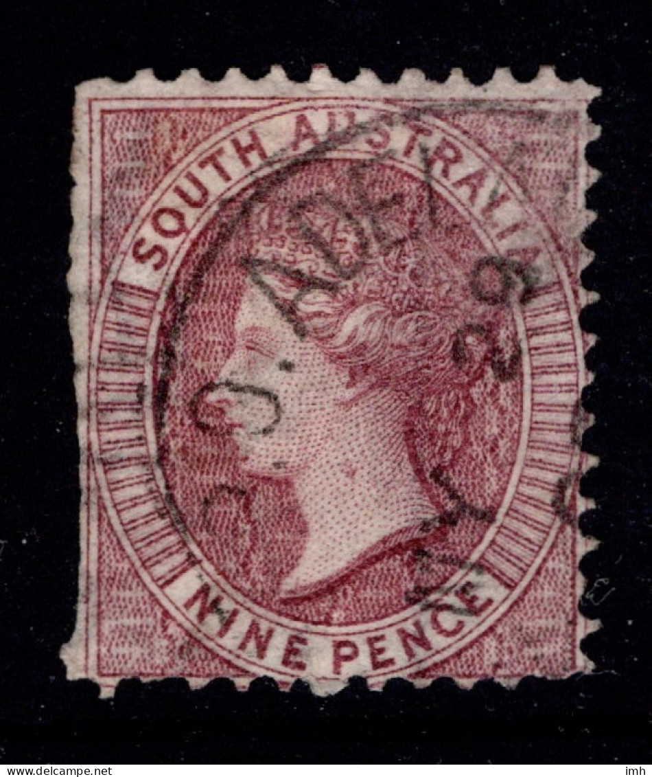 1901-02 SG146 9d Claret Wmk CrownSA W10 P11.5x12.5 DAMAGED £23 - Used Stamps