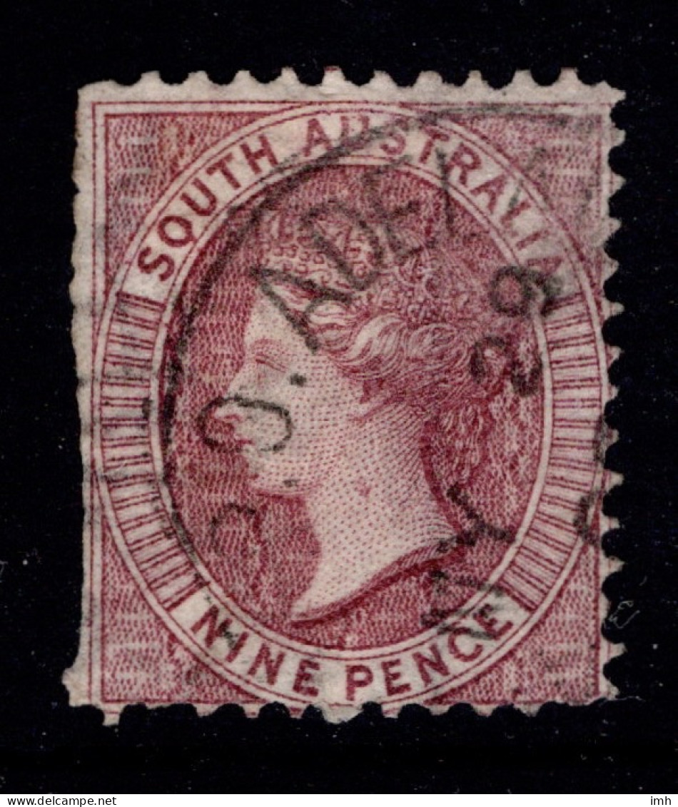 1901-02 SG146 9d Claret Wmk CrownSA W10 P11.5x12.5 DAMAGED £23 - Gebraucht