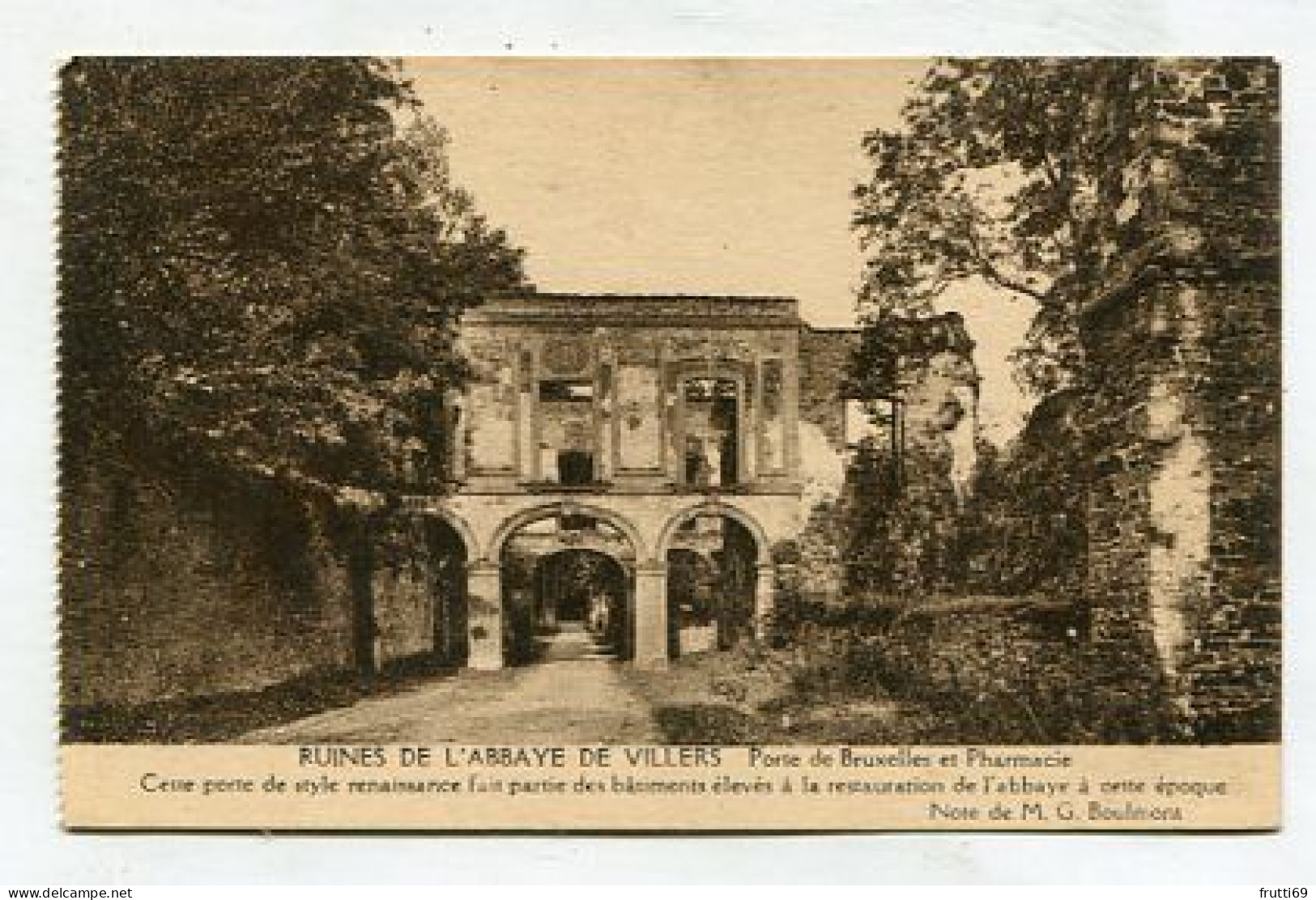 AK 157327 BELGIUM - Ruines De L'Abbaye De Villers - Porte De Bruxelles Et Pharmacie - Villers-la-Ville