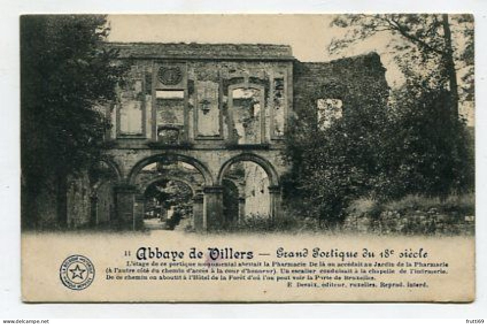 AK 157328 BELGIUM - Abbaye De Villers - Grand Portique Du 18e Siècle - Villers-la-Ville