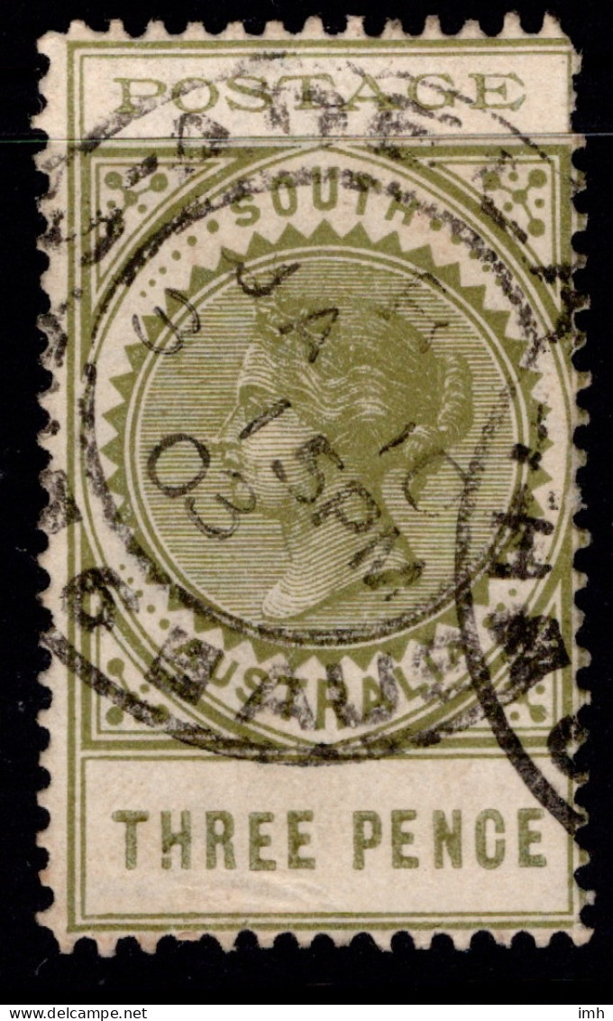 1902-04 SG 268 3d Olive-green Thin Postage W13 P11.5-12.5 (#3) £2.5 - Usati