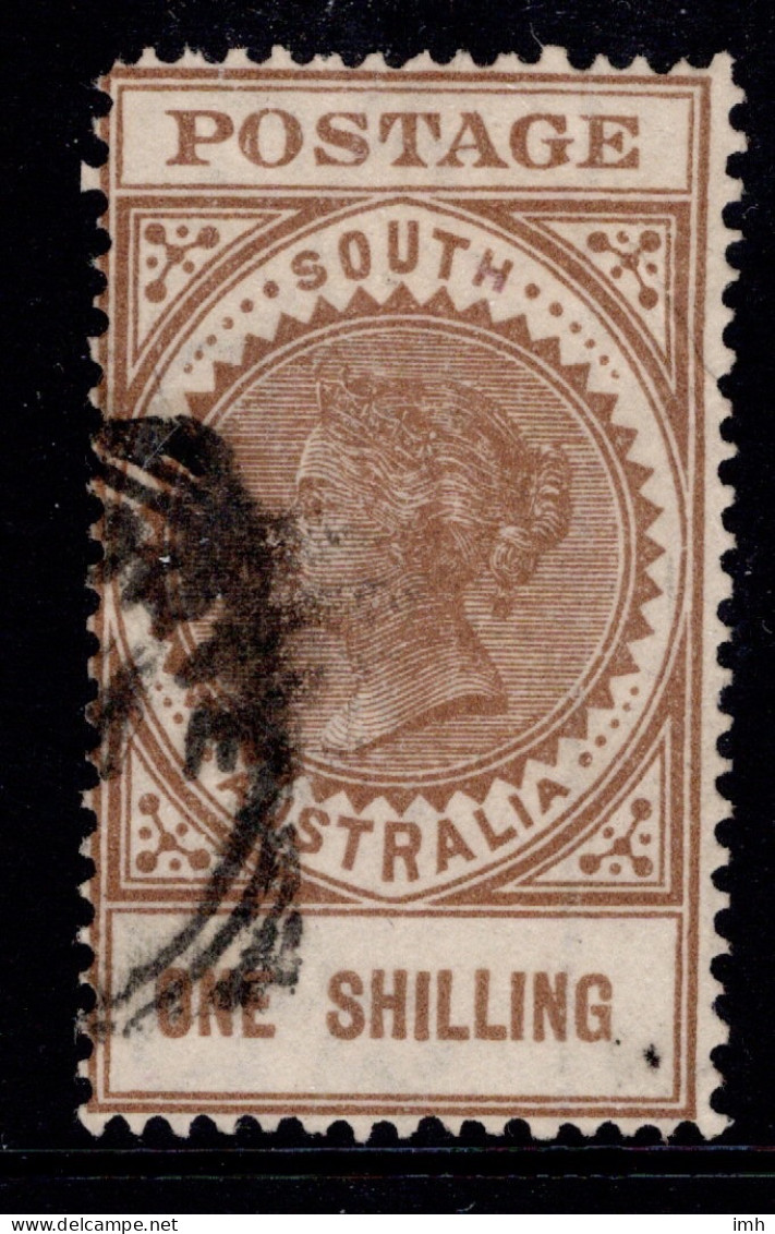 1904-11 SG 288 1/- Brown  Thick Postage W13 P12 £4.00 - Usati