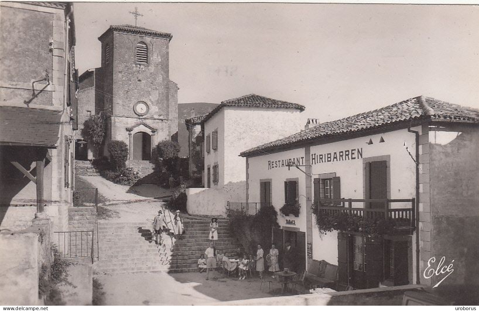 FRANCE - Biriatou 1949 - L'Eglise - Restaurant Hiribarren - Biriatou