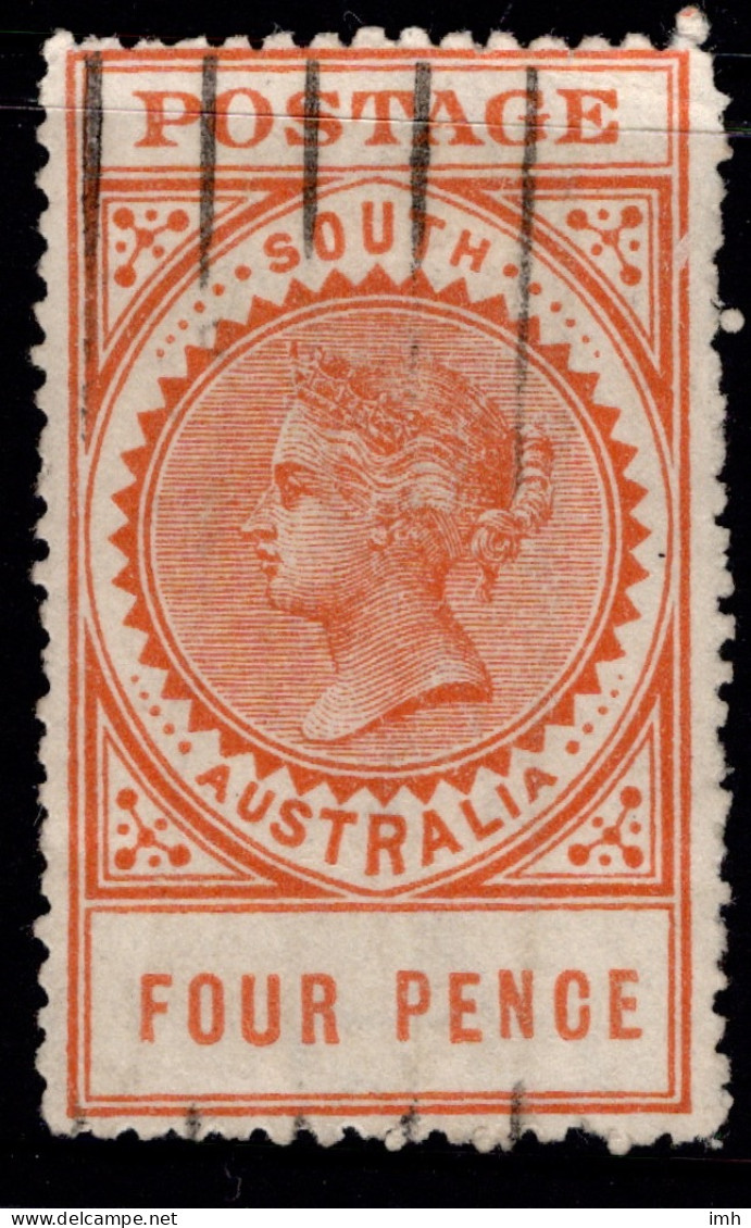 1906-12 SG 299a 4d Orange Thick Postage W27 P12 Or 12.5 (#2) £2.75 - Gebraucht