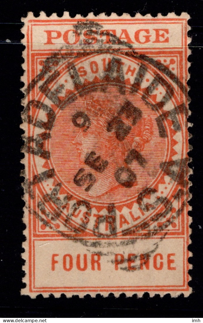 1906-12 SG 299a 4d Orange Thick Postage W27 P12 Or 12.5 £2.75 - Oblitérés