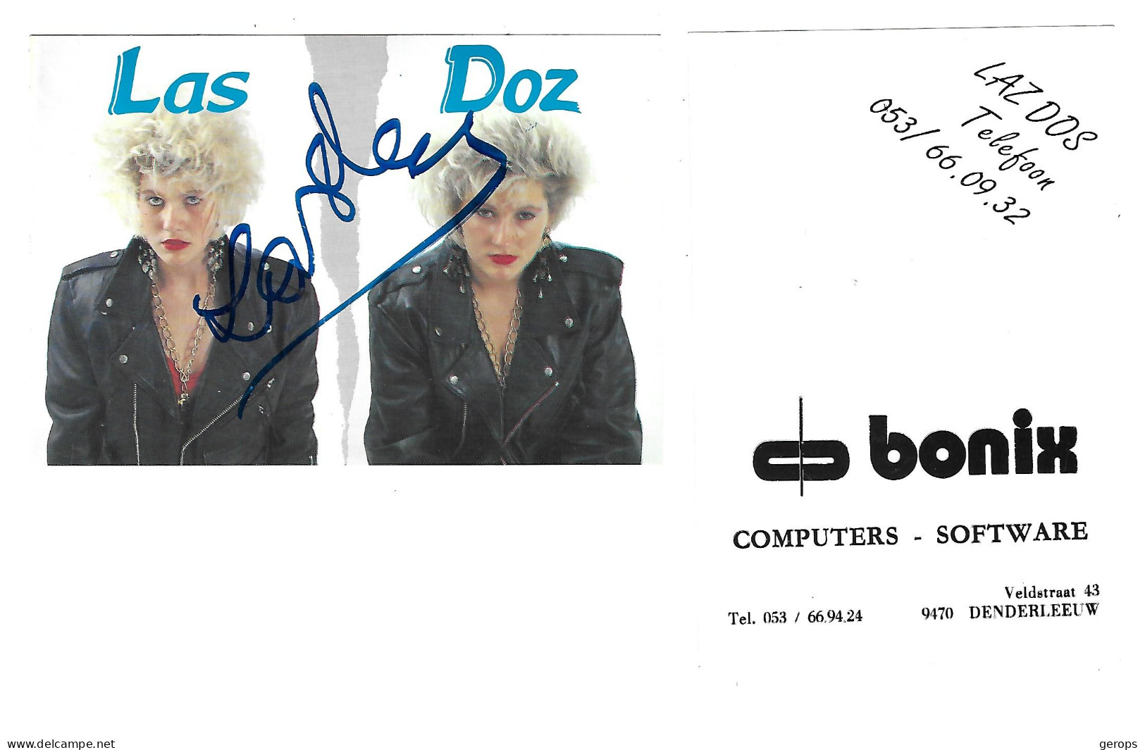 Postkaart Muziek Las Doz  + Handtekening - Autographs