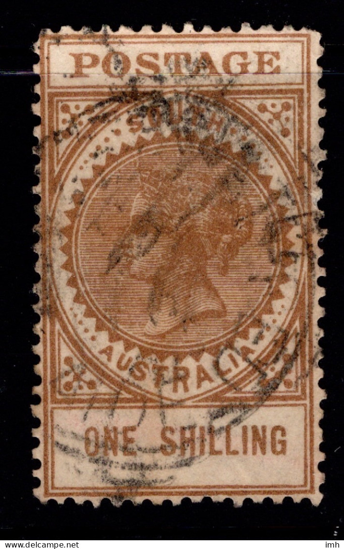 1906-12 SG 303 1/- Brown Thick Postage (#2) W27 P12.5 £5.00 - Usati