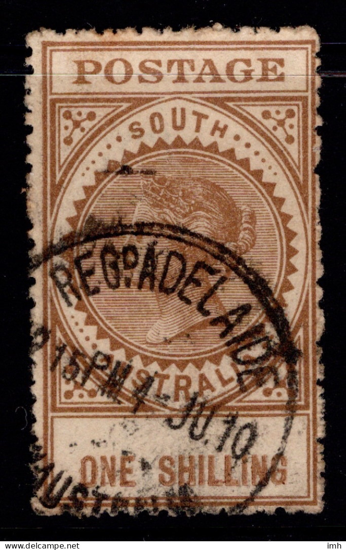 1906-12 SG 303 1/- Brown Thick Postage (#3) W27 P12.5 £5.00 - Usati