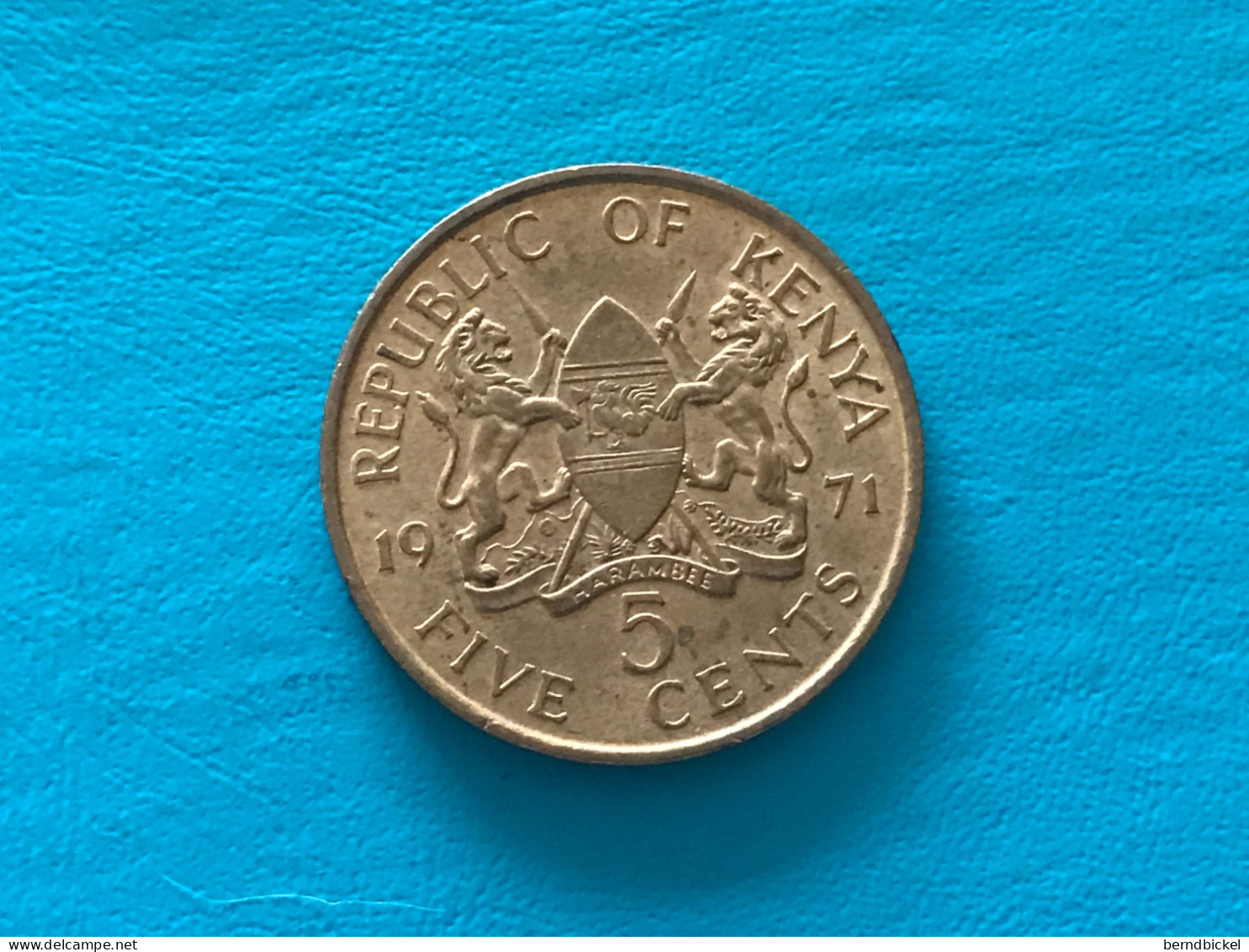 Münze Münzen Umlaufmünze Kenia 5 Cents 1971 - Kenia