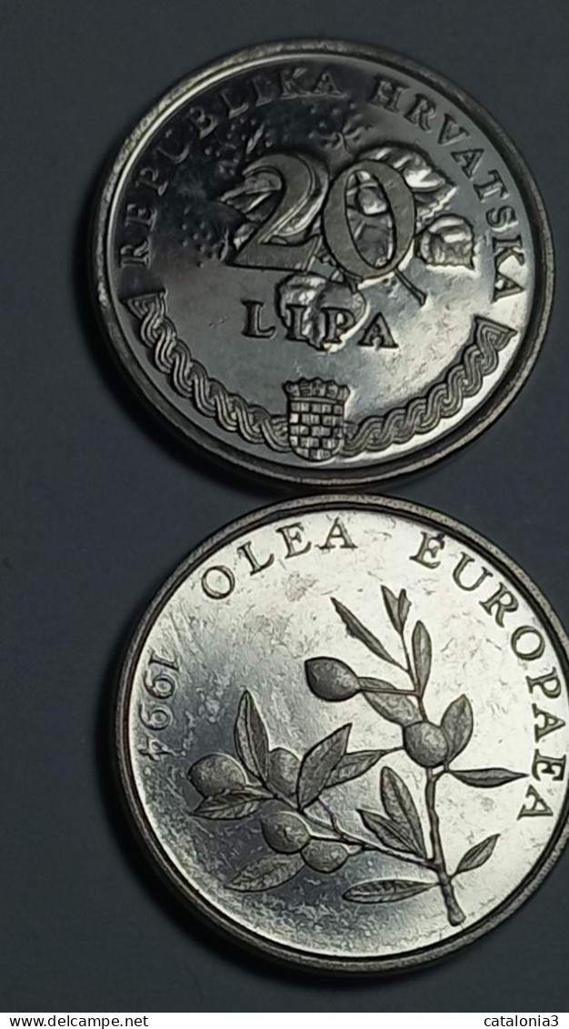 CROACIA - 20 LIPA 1994 - OLEA EUROPAEA KM17 - 1 MONEDA - Croatia