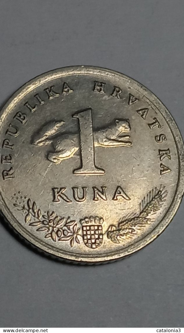 CROACIA - 1 KUNA 1993 - SLAVUJ (Ruiseñor) KM9 - Croatia