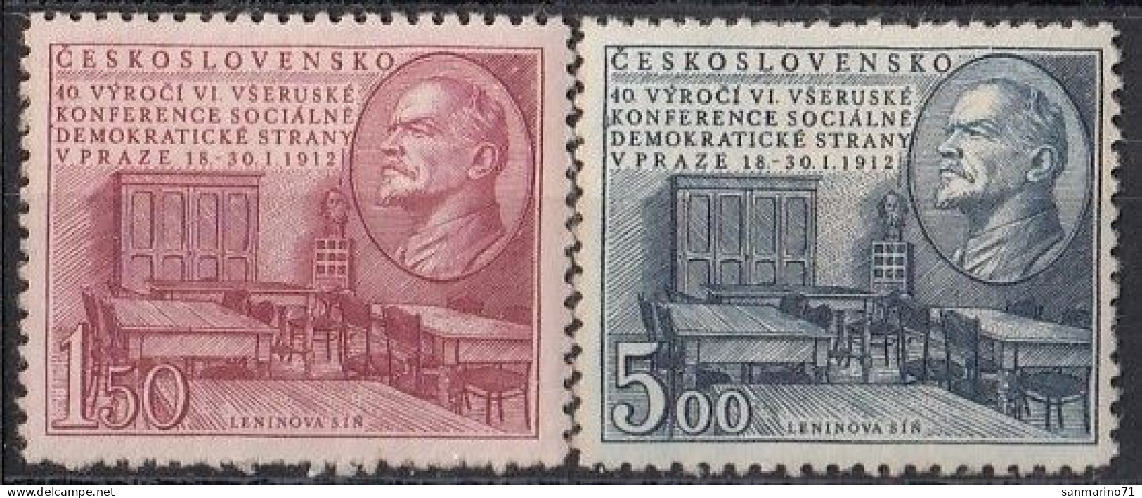 CZECHOSLOVAKIA 703-704,unused - Lenin