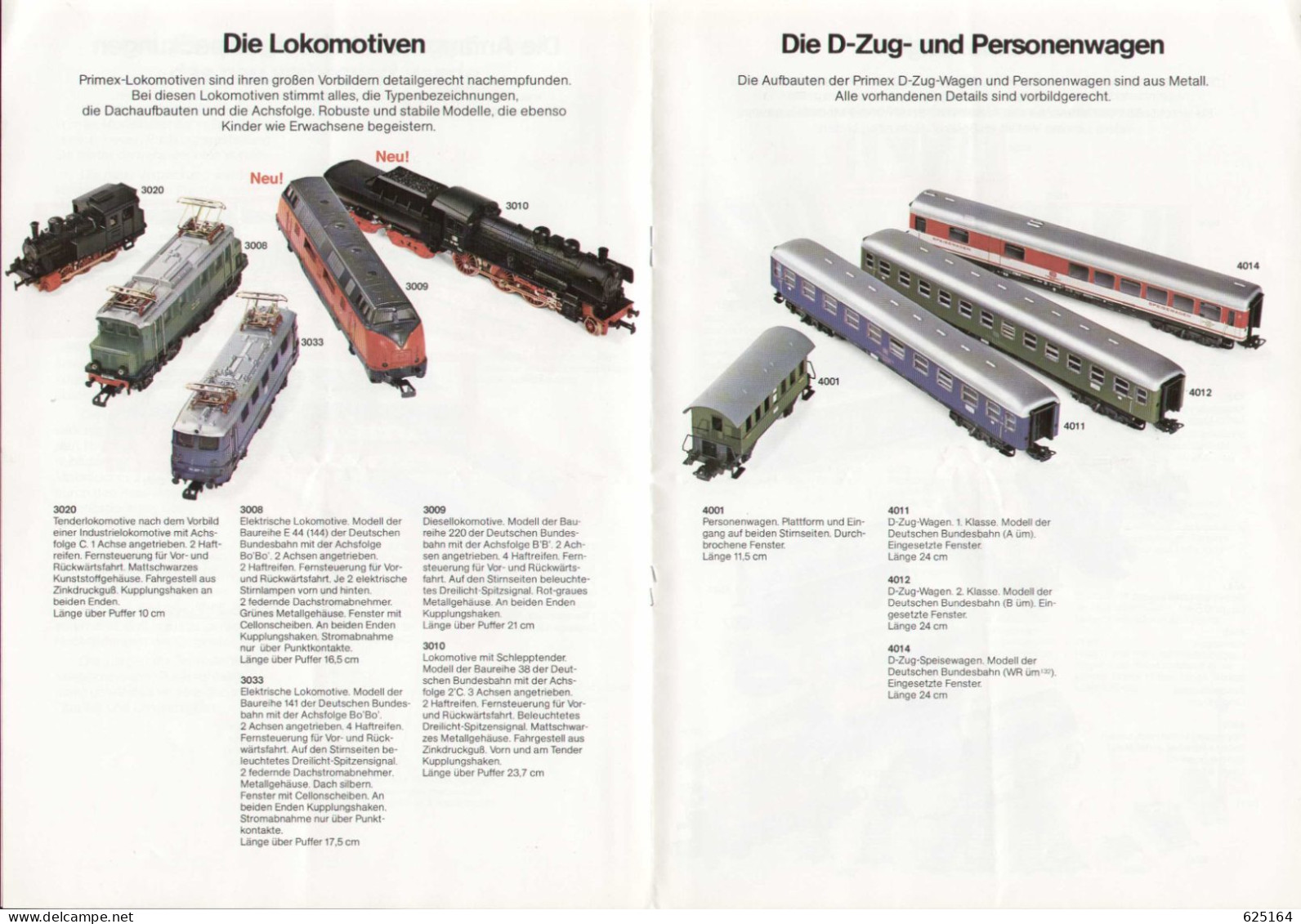 Catalogue PRIMEX 1978 SORTIMENT Märklin Modell-Eisenbahn Spur HO 1:87 - Allemand